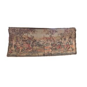 Lovely Antique French Made Tapestry of a Renaissance Scene
